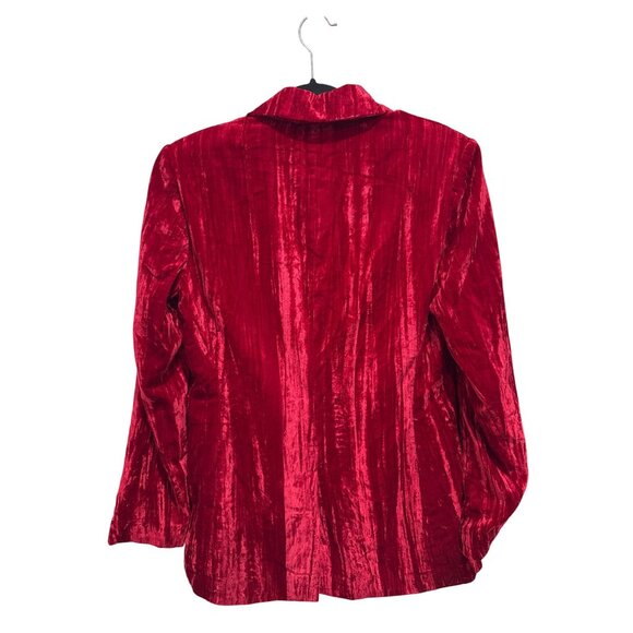 Steve Madden Imaan Crushed Velvet Boyfriend Blazer SMALL - Picture 5 of 10
